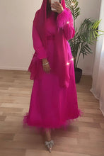 Charger l'image dans la galerie, Robe fushia finition plume
